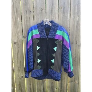 VINTAGE 80's AUGUSTINA Custom WESTERN  Genuine LEATHER JACKET  / TAOS-NEW MEXICO